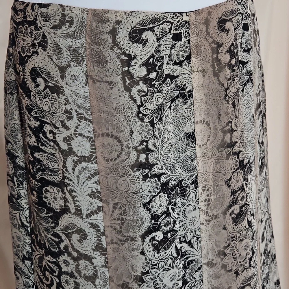 Tapemeasure Low Rise Maxi Skirt Women's 4 Paisley Boho Eclectic Y2K 70s Festival
